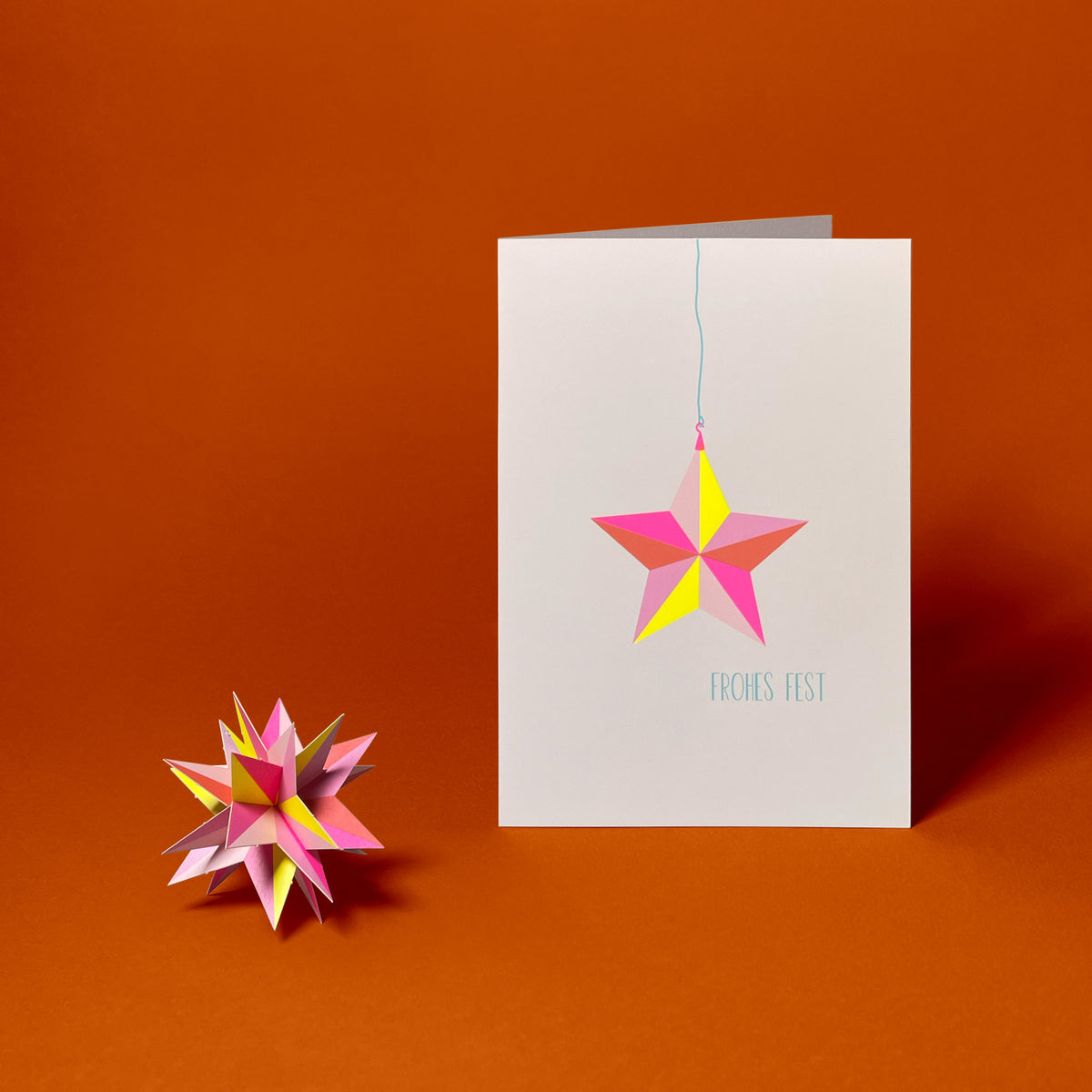 HeyCards Mini Stern – Karte und gefaltetes Objekt, Seitenansicht