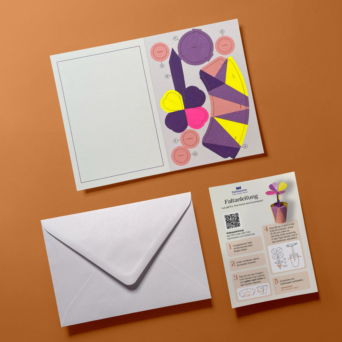 HeyCards Mini Glücksklee – Karte, Umschlag und Anleitung