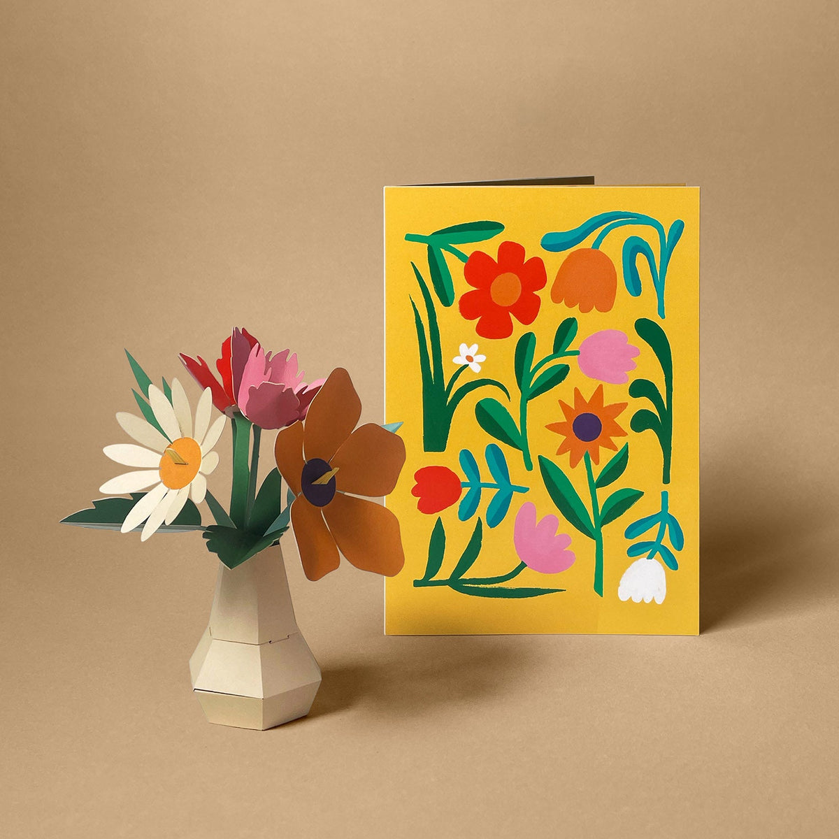 12 Grußkarten im Set: Ein Jahr sorglos: Blumengrüße