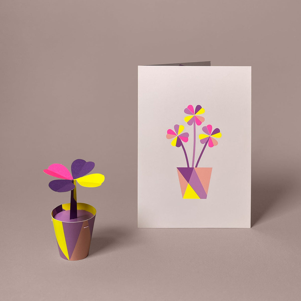 6 HeyCards Karten im Set: Weihnachten und Neujahr in Neon: HeyCards Mini Glücksklee