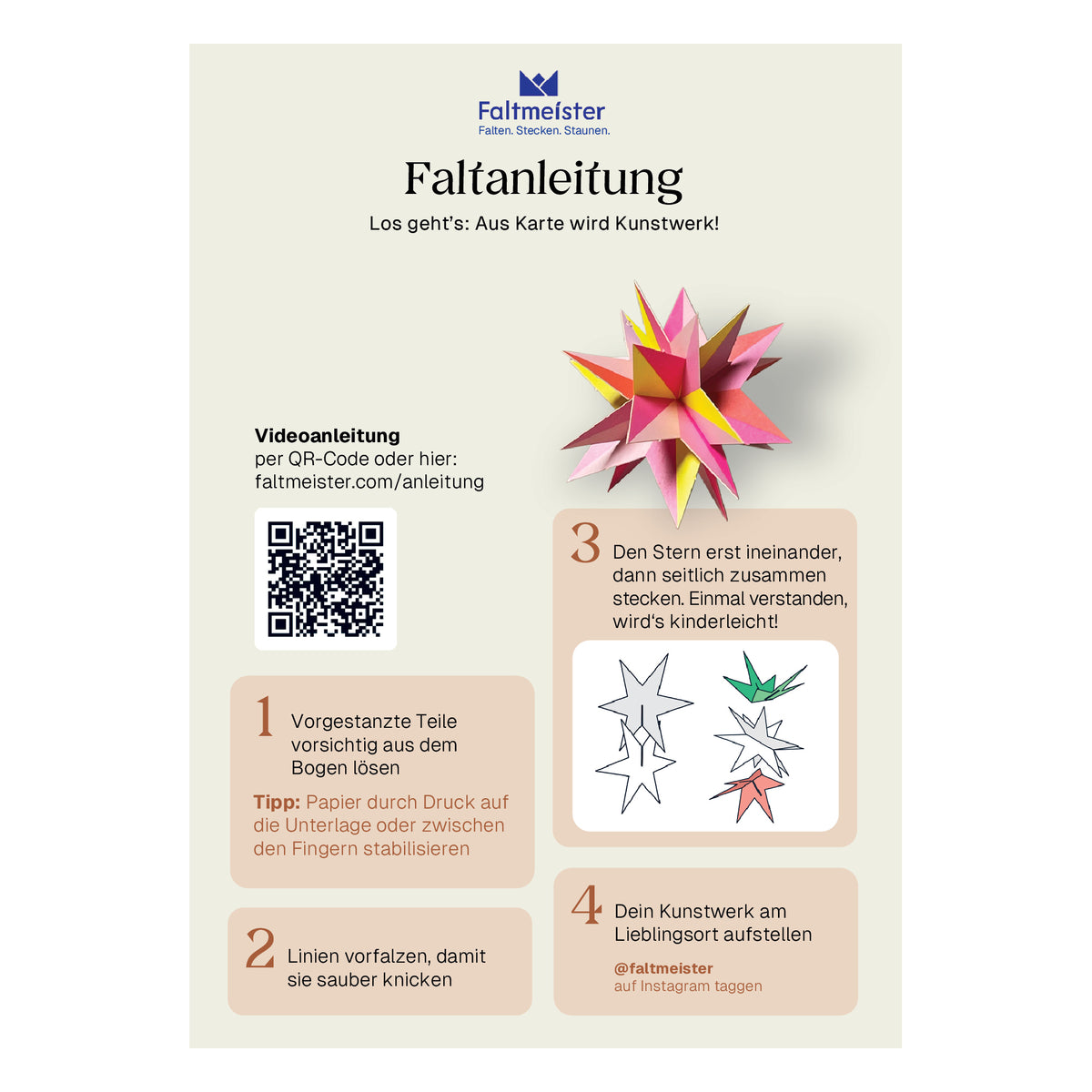 Bastelanleitung Mini Stern