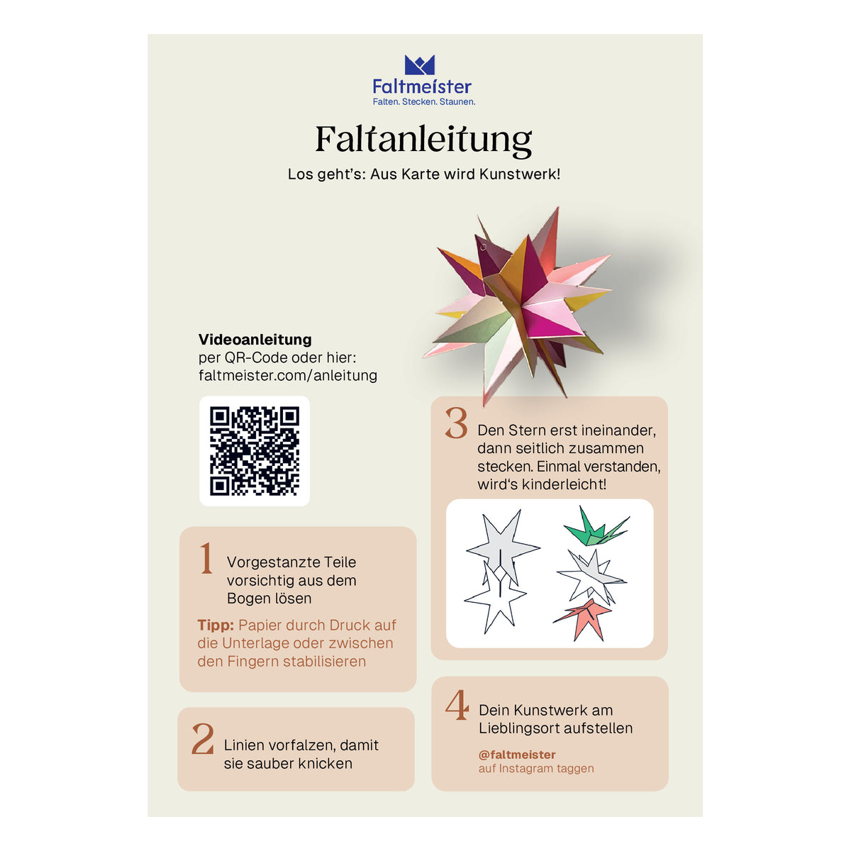 Bastelanleitung Mini Stern
