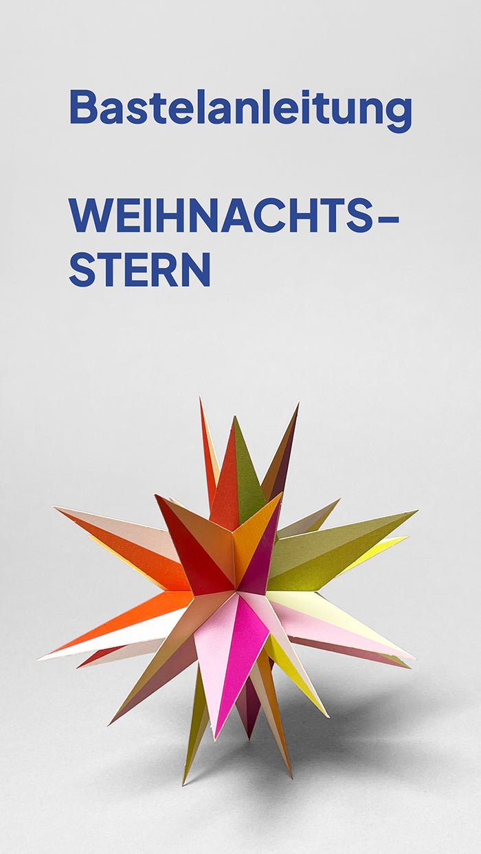 Bastelanleitung Weihnachtsstern - Weihnachtskarte