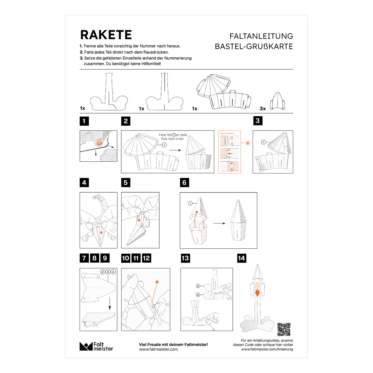 Bastelanleitung Rakete