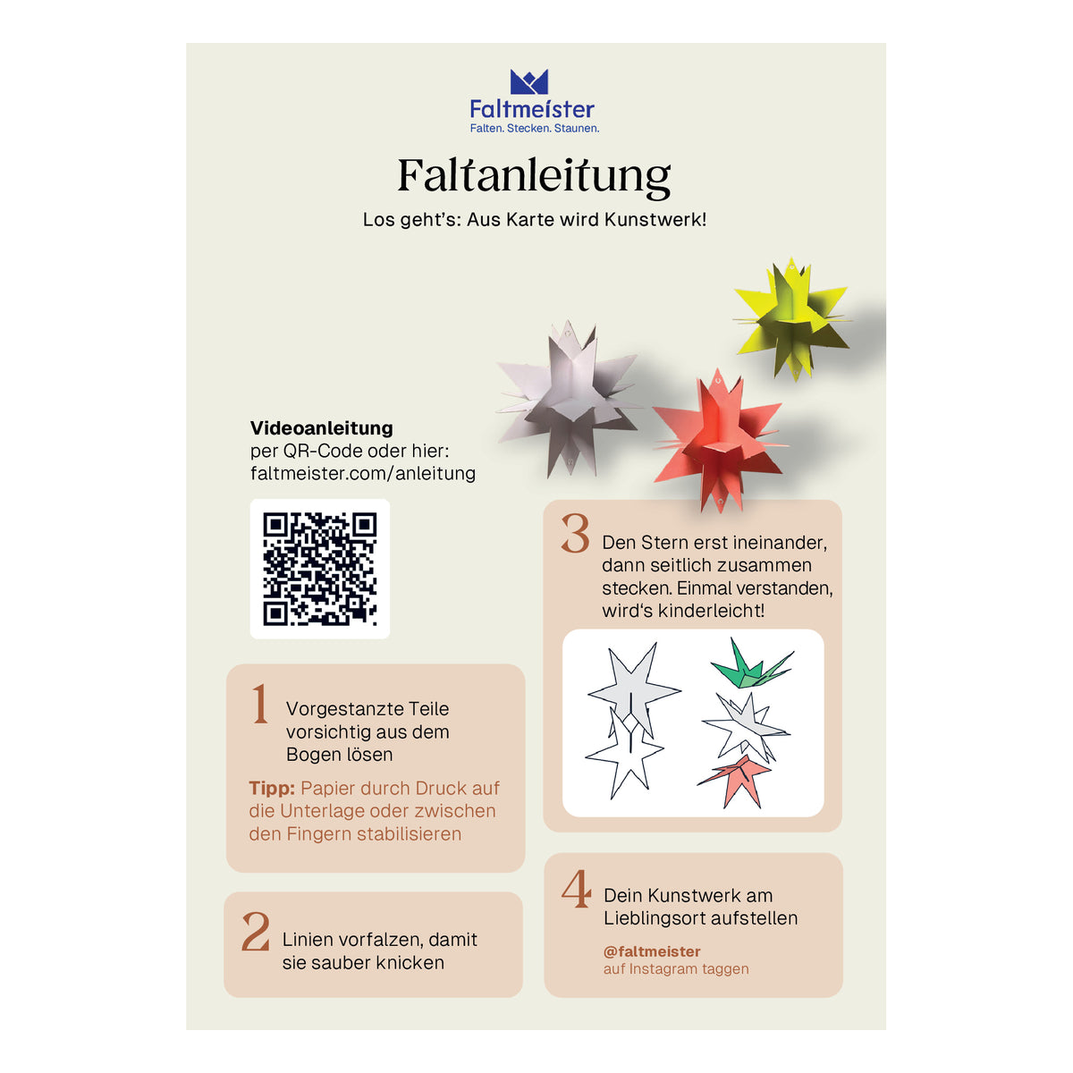 Bastelanleitung Drei Sterne