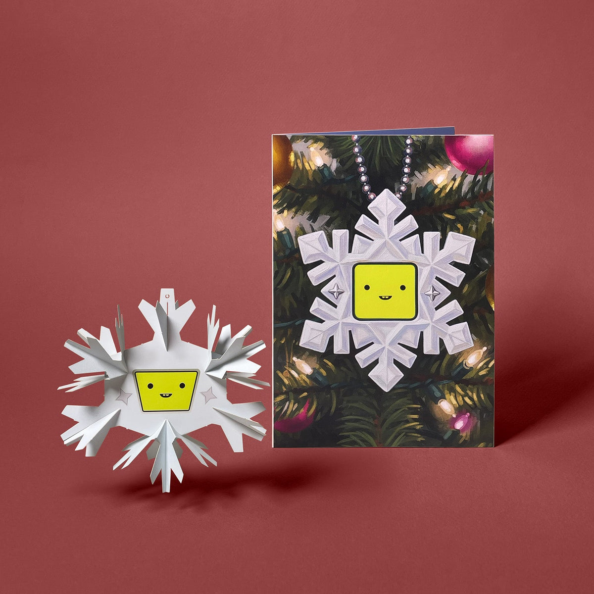 6 Weihnachtskarten im Set: Neu und klassisch: Flocki 3000