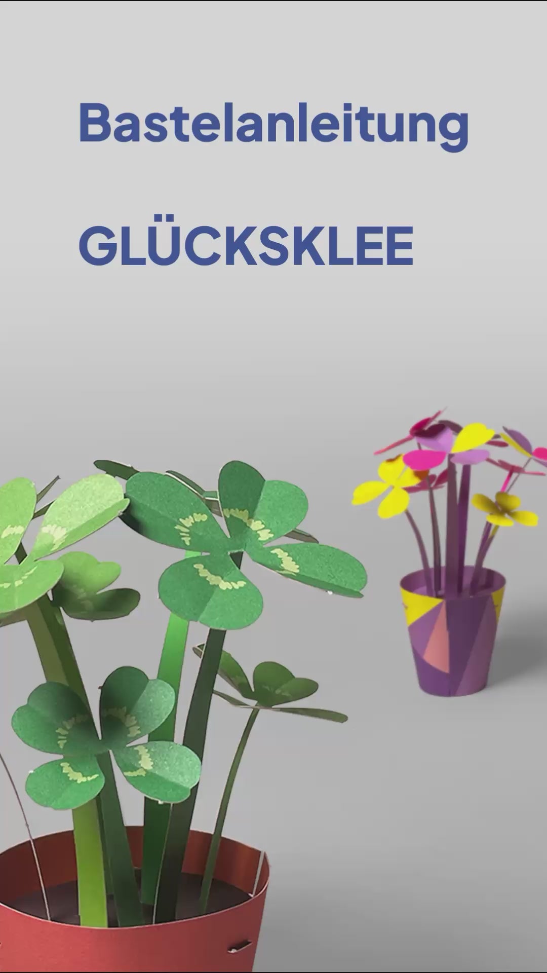 Glücksklee: Faltanleitung als Video